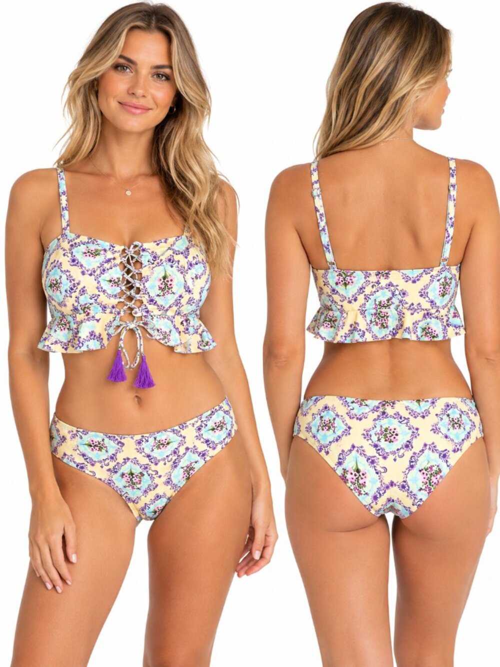 HABY Ropa Íntima Floral Two-Piece Swimsuit – 34/B